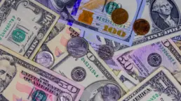 Money stacked together