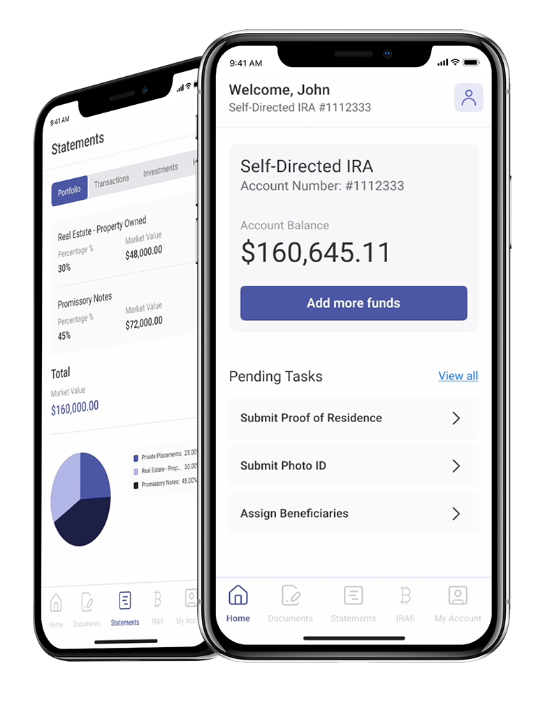 IRA Financial app on mobile